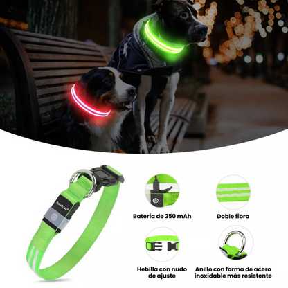 Collar LED Brillante Para Perro